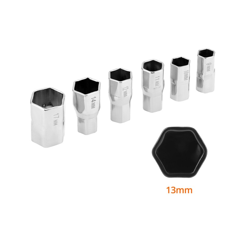 QWORK® 8 Piece Stand-Up Nut Wrench Set Sizes 9-17 mm