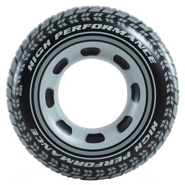 Intex 59252NP - Salvagente Gonfiabile Mare Ruota, Vinile, Nero, 91 cm