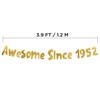 Awesome Since 1952 Gold Glitter Banner - 73rd Birthday and