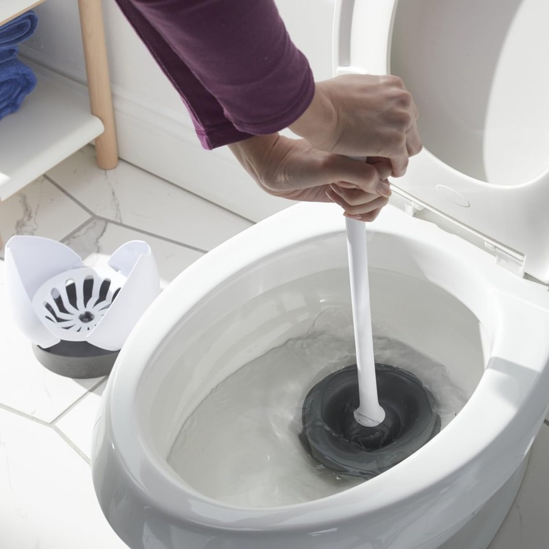 Clorox Toilet Plunger with Hideaway Caddy, Set of 2 –