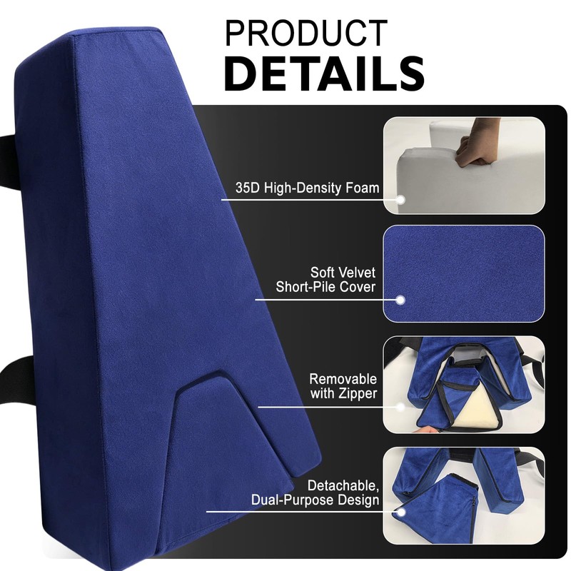 2-in-1 Abduction Pillow for Hip Replacement with Knee Separator Pillow
