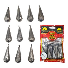 PRO FILSTAR Ground Lead Fishing Set 10 x 60 g - Lead Fishing with Swivels - Fishing Lead Set - Ground Fishing - Pear Lead - Lead Weight - Fishing Weights - Lead Weights - Carp Lead Kit