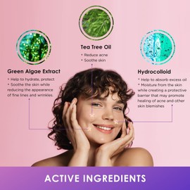 OPHANNY Tea Tree Oil Pimple Patches: Face Acne, Hydrocolloid Dots, Blackhead, Zit. 96pcs