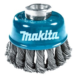 Makita 1 Piece - 3 Inch Knotted Wire Cup Brush For Grinders - Heavy-Duty Conditioning For Metal - 3" x 5/8-Inch | 11 UNC