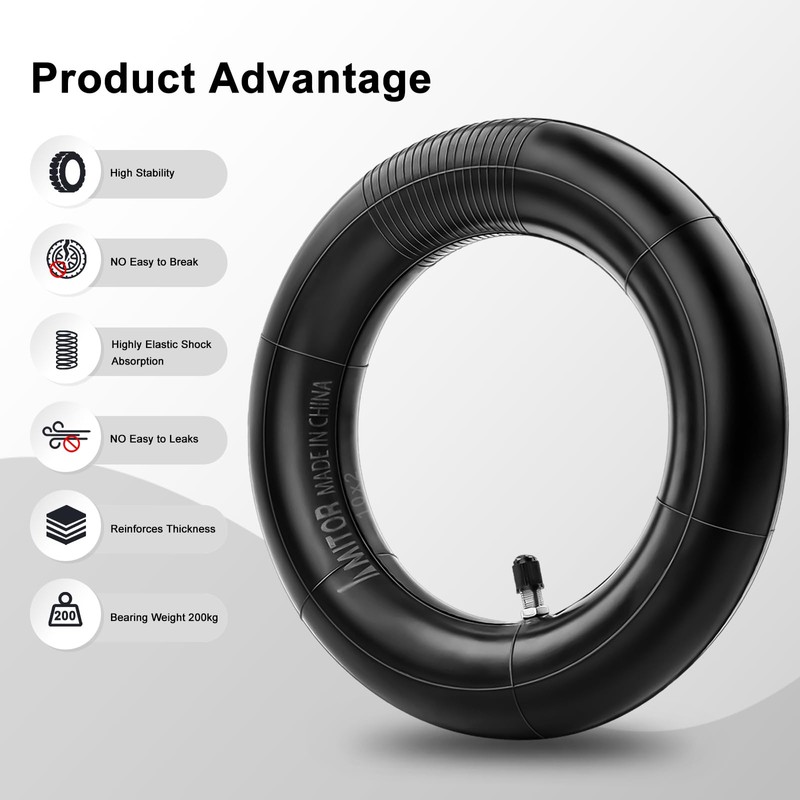Amitor 10 x 2 E Scooter Hose, 10 Inch Hose,