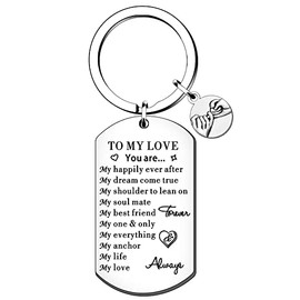 SMARGO Couples Keyring Valentines Gifts For Husband Boyfriend Wife Girlfriend I Love You For Her Him Anniversary Birthday Christmas