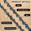 5Pcs Chainsaw Chain with Chainsaw Guide Rail, 6 Inch Mini