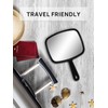 OMIRO 10.3" L x 7.4" W Hand Mirror, All Black