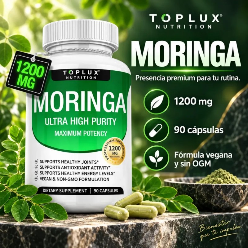 Moringa Suplemento Herbal Bienestar 1200 Mg 90 Cápsulas