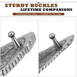 SANSTHS Western Belt Buckle for Men Women, Vintage Cowboy Cowgirl Texas Rodeo Longhorn Bull, Goat, Poker and Horse, Silver Bull, Regular