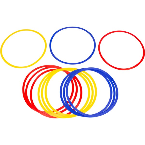 Trademark Innovations Speed and Agility Training Rings (Set of 12),