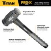 Titan Pro-X 63704 4lb Drilling Hammer, Dual-Face Sledge with Cross-Pattern