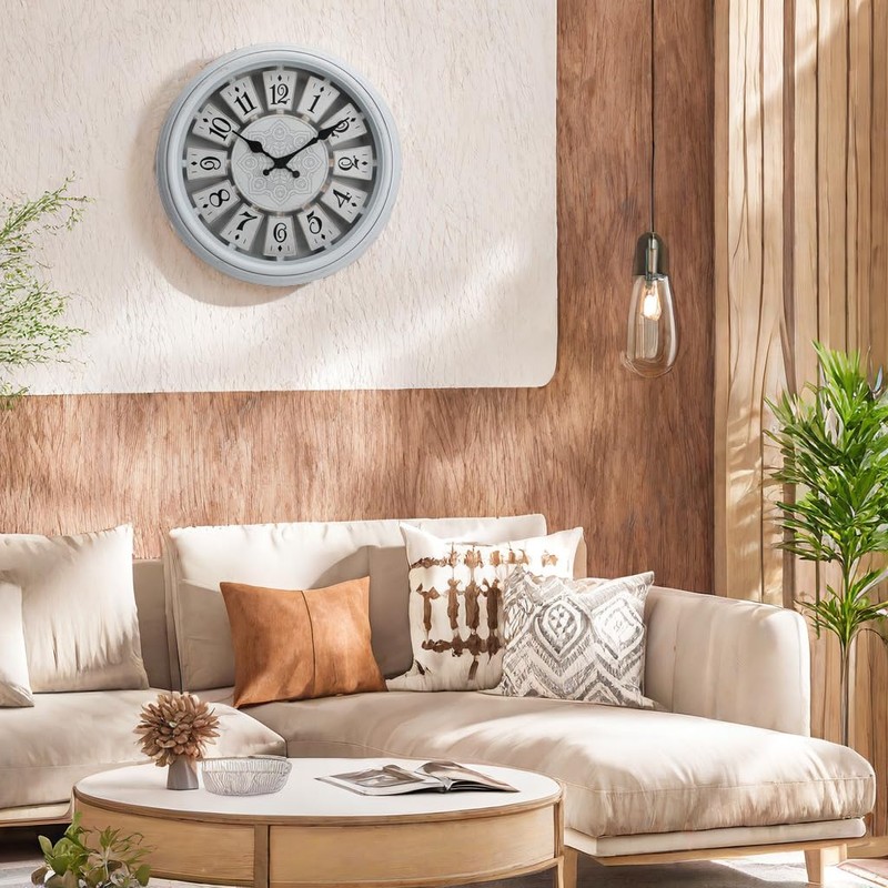 NUOVO Large Wall Clock for Living Room, Retro Wall Clock,