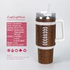Cupcupmore 40oz America Football Bling Rhinestone Stainless Steel Tumbler Glitter