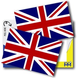 Magnet Me Up England Flag Decal Sticker - 2 Pack 3x5 Inch Adhesive Decals for Cars, Trucks, Laptops, Toolboxes - UV Printed Vinyl, Weatherproof, United Kingdom Stickers, Made in USA