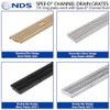 NDS 253GY Spee-D Channel Drain Grate 4-1/8 inch Wide X
