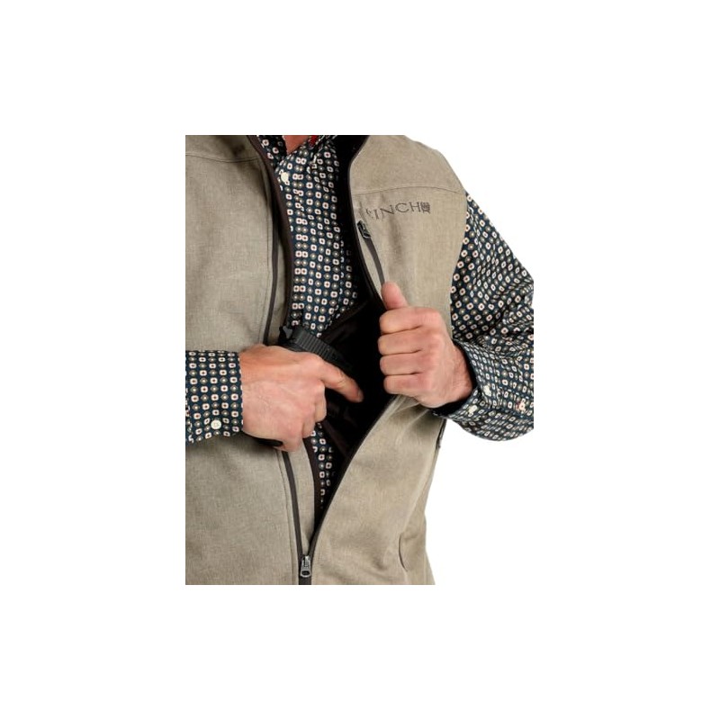 Cinch Men's Textured Logo Concealed Carry Zip Bonded Vest -