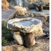 Athena Garden Inc. Natrual Organic Balancing Rock Bird Bath Bowl,