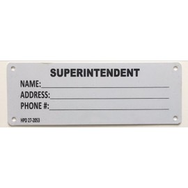 NYC hpd Superintendent Notice sign (Post janitor name/address)