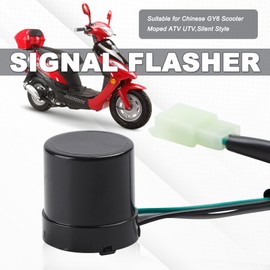 Minho 2Pcs Motorcycle 3 PIN Turn Signal Flasher Blinker Relay Compatible with Chinese GY6 Scooter Moped ATV UTV, 12V Silent Fasher Relay