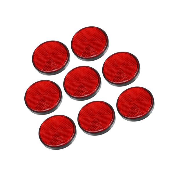 Partuto 8 Pcs Round Stick-on Safety Spoke Reflective Self Adhesive