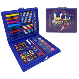 Sonic 65 Piece Kids Paint Set with Paints and Stationery Drawing and Painting Set