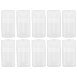 Enyolidimk 3Pcs Transparent 15ml Empty Refillable Deodorant Containers, Plastic Lip Balm Tubes, Lip Gloss Holders