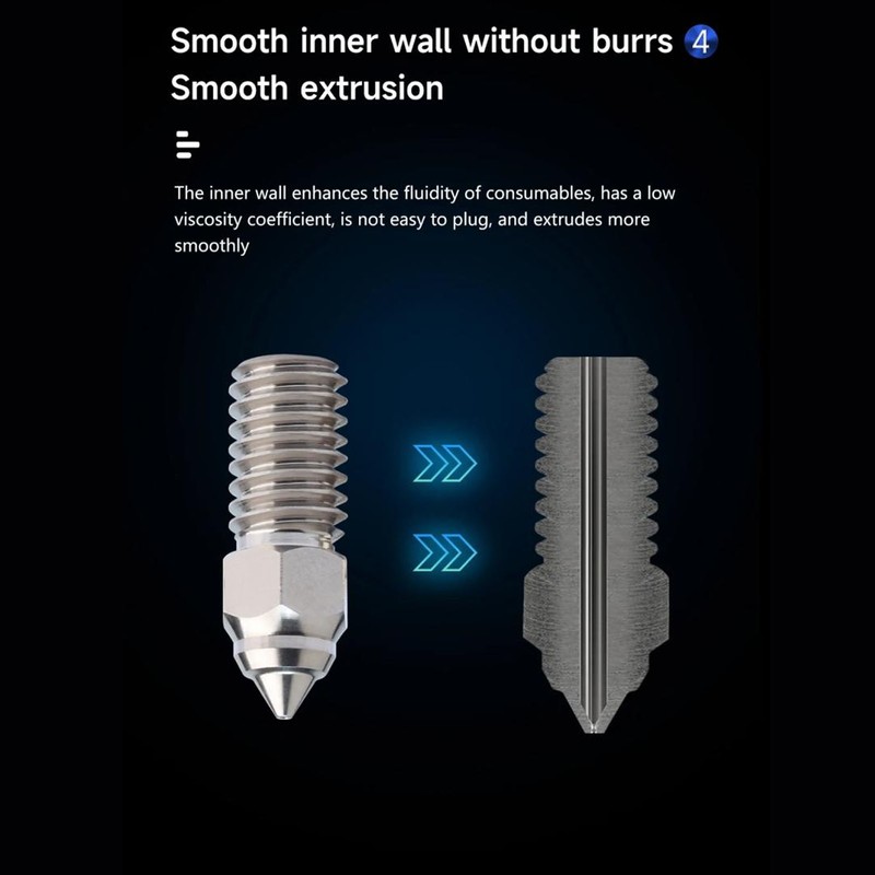3Pcs Hardened Steel Nozzle 3 Holes High Flow 1.75mm Long