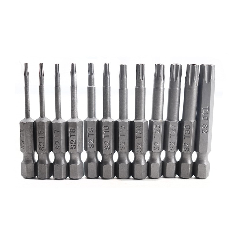 12pcs Torx Driver Set, 1/4 Inch Hex Shank, T5/ T6/