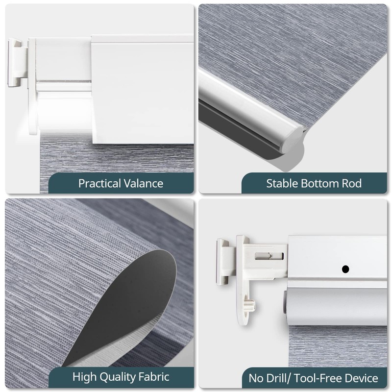 Motorized Blinds No Drill Automatic Blinds for Windows Cordless Roller