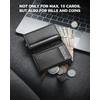 VULKIT Trifold Mens Smart Wallet with Aluminum POP UP Card