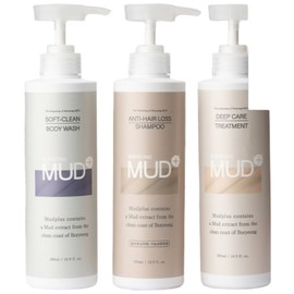 [Boryeong Mud] Hair & Body Set (Anti-Hair Loss Shampoo + Deep Care Treatment + Soft Clean Body Cleanser), 1 set / [보령머드] 헤어&바디세트 (안티헤어로스샴푸+딥케어트리트먼트+소프트클린바디클렌저), 1세트