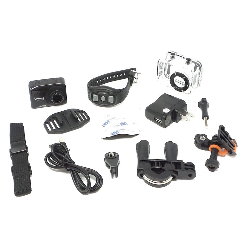 Vivitar DVR786HD-BLK-InT Action Digital Video Camera with 2-Inch LCD, Black