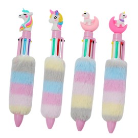 Ciieeo Fluffy Pens 4pcs Pen Set Ballpoint Pens Cute Boys and Girls Stationery Set for Girls