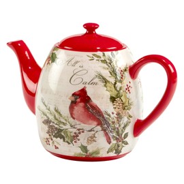 Certified International Silent Night Teapot, 40 oz, Multicolor