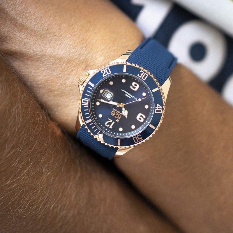 Ice-Watch - ICE Steel Blue Rose Gold - Blue Men's