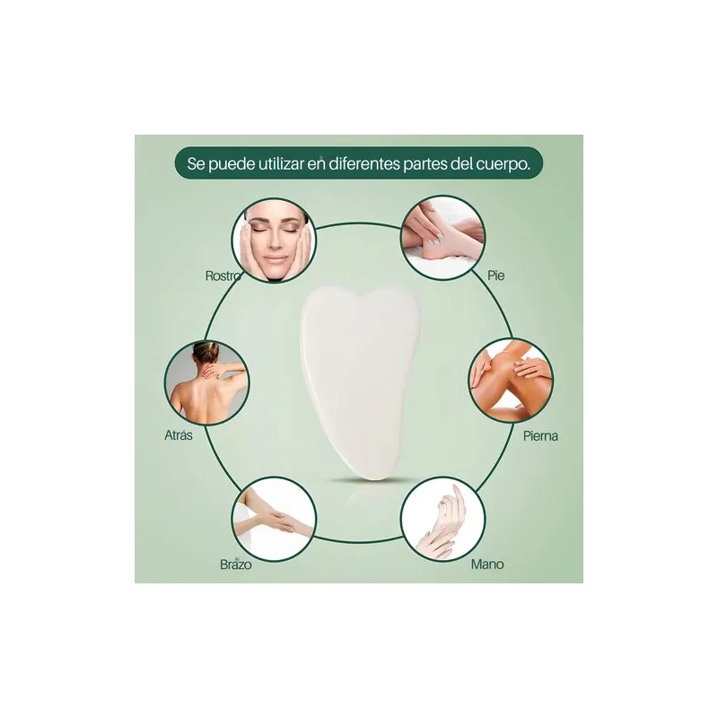 Kit Rodillo Y Piedra Gua Sha Masajeadora Anti-arrugas Kit 2