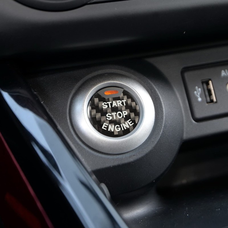 TOMALL Car Engine Start Button Cover Trim Compatible For Nissan