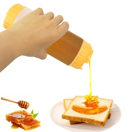 HiveSweet Honey Dispenser 17 oz/500 ml honey dispenser no drip for Home Kitchen Double-head extrusion Syrup dispenser