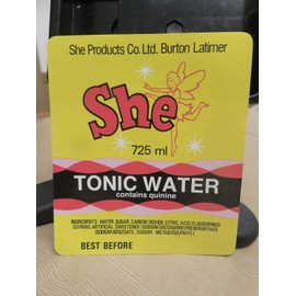 Older SHE PRODUCTS CO. TONIC WATER Label