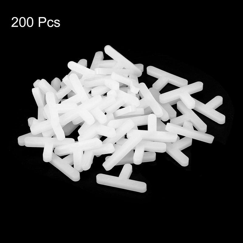 QUARKZMAN Pack of 200 Wall and Floor Tiles Plastic T-shaped