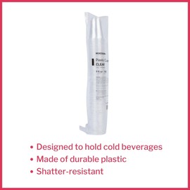 McKesson Drinking Cups, Polypropylene, Disposable, Clear, 9 oz, 100 Count
