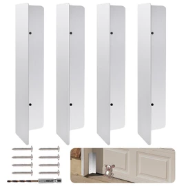 Bompro 4 Pcs Garage Door Seal Mouse Guard, Heavy Duty Stainless Steel Garage Door Mouse and Snake Guard, Permanent Solution