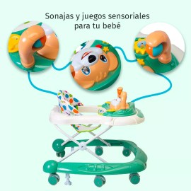 Star Kids Andadera Bebé Starkids Sabik Altura Ajustable Musical Color Verde