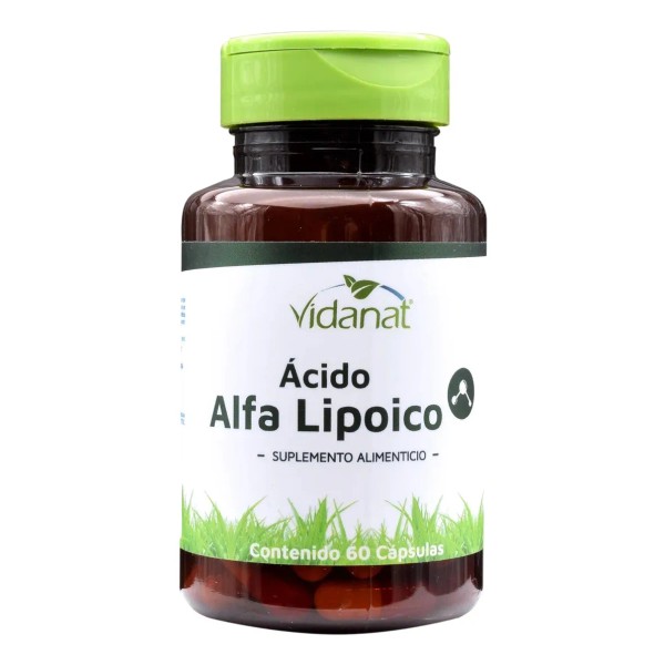 Acido Alfa Lipoico 60 Cápsulas Vidanat Suplemento Alimen Sabor Sin