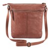 Cochoa Women Crossbody Real Leather Triple Zip Bag, Purse, Travel
