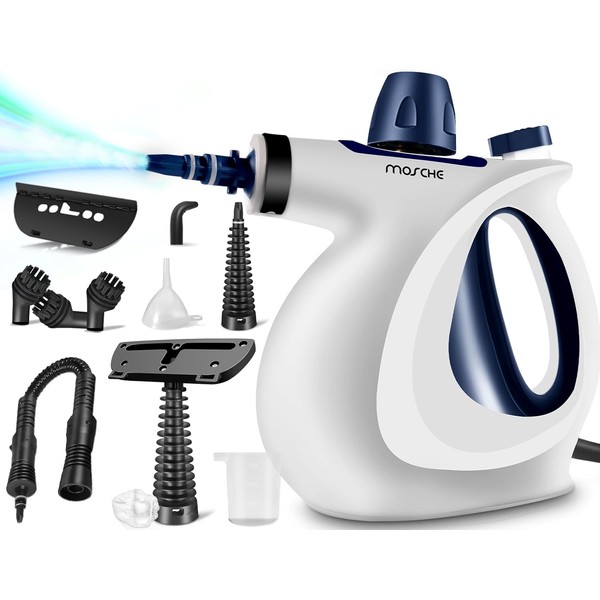 Handheld Pressurized Steam Cleaner with 11-Piece Accessory Set, Multi-Surface St