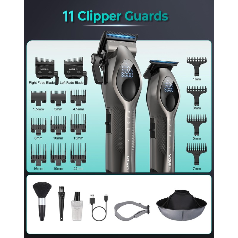 Hair Clippers for Men, Cordless Professional Clipper & Trimmer Set