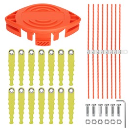 Eyoloty AF-100 30ft 0.065” Replacement Spools for Black Decker GH900 GH600 LST522 LCC140 String Trimmer Weed Eater Refills Auto-Feed Spool (6 Spool,1 Cap,1 Spring)