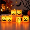 Halloween LED Candle Lights for Party Decor – 6-Piece Jack-O’-Lantern